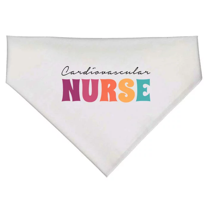 Vintage Cardiovascular Nurse Week Nurses Nursing Squad Cute Gift USA-Made Doggie Bandana