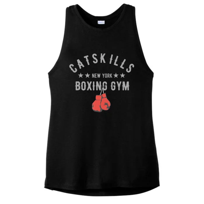 Vintage Catskills New York Boxing Gym Boxing Day Ladies Tri-Blend Wicking Tank