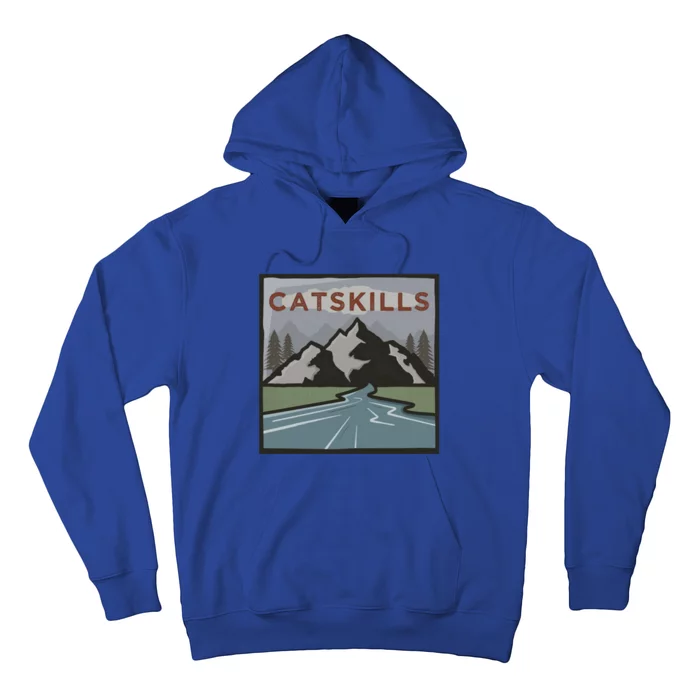 Vintage Catskills Ny Illustration / Retro Catskills Ny Funny Gift Hoodie