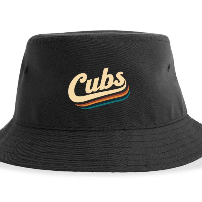 Vintage Cubs Name Throwback Retro Sustainable Bucket Hat