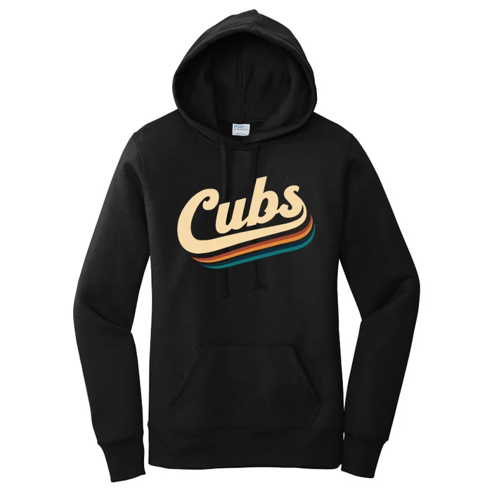 Vintage Cubs Name Throwback Retro Women's Pullover Hoodie