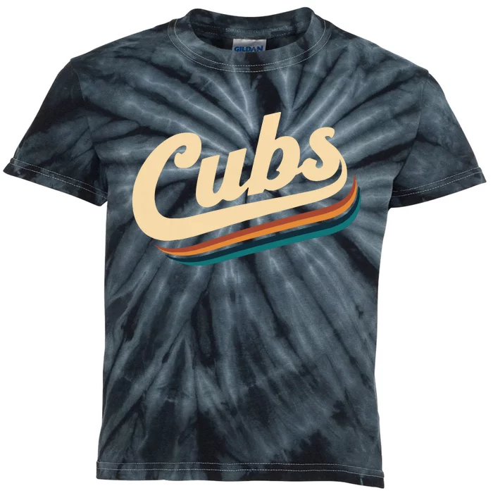 Vintage Cubs Name Throwback Retro Kids Tie-Dye T-Shirt