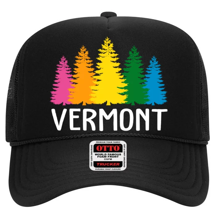 Vermont Colorful Nature High Crown Mesh Trucker Hat