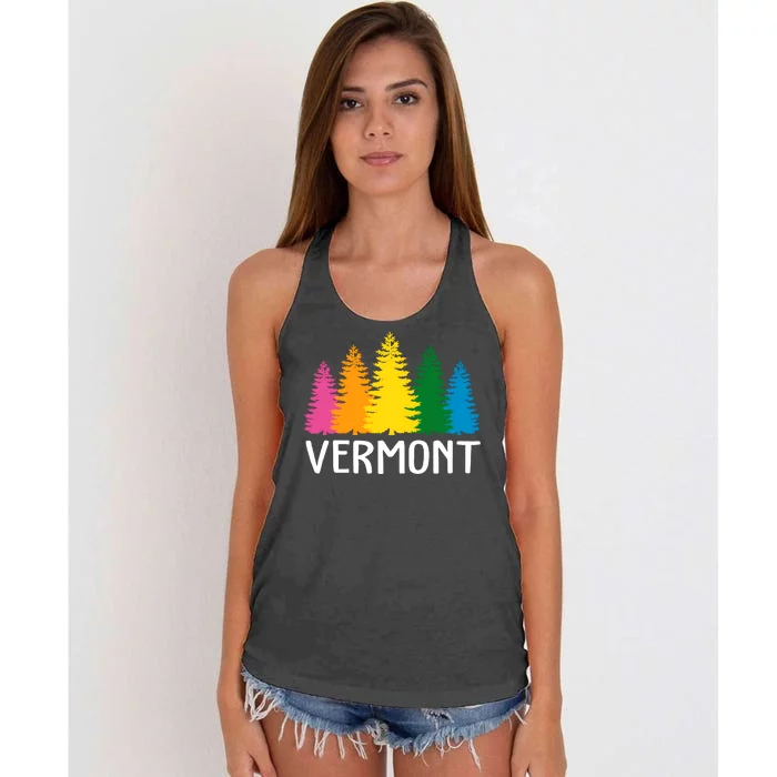 Vermont Colorful Nature Women's Knotted Racerback Tank