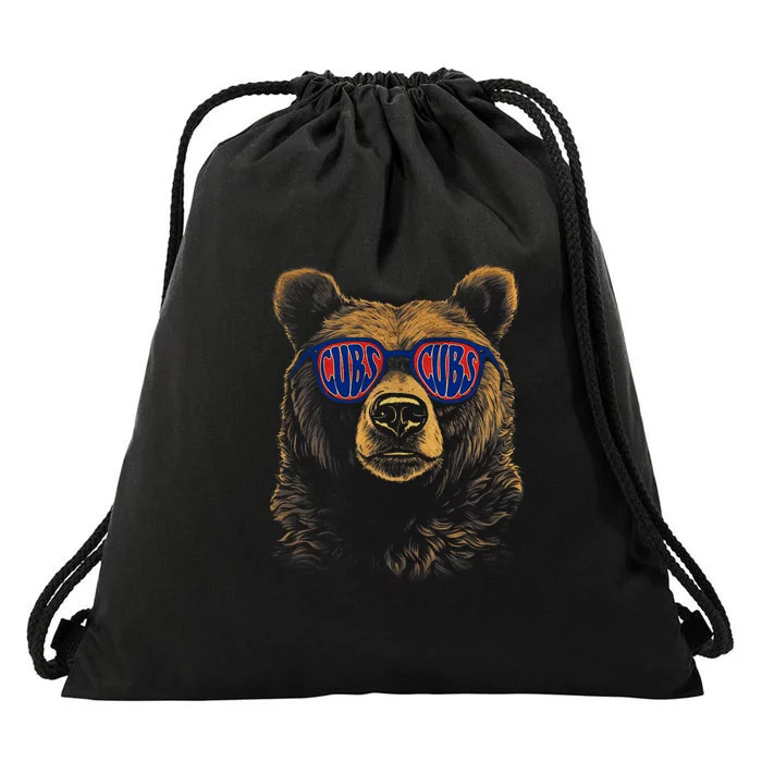 Vintage Cubs Name Pride Apparel Cubs Name Style Distressed Drawstring Bag