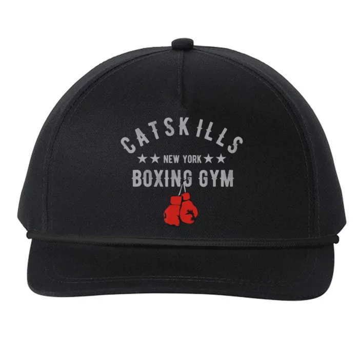 Vintage Catskills New York Boxing Gym Boxing Day Funny Gift Snapback Five-Panel Rope Hat