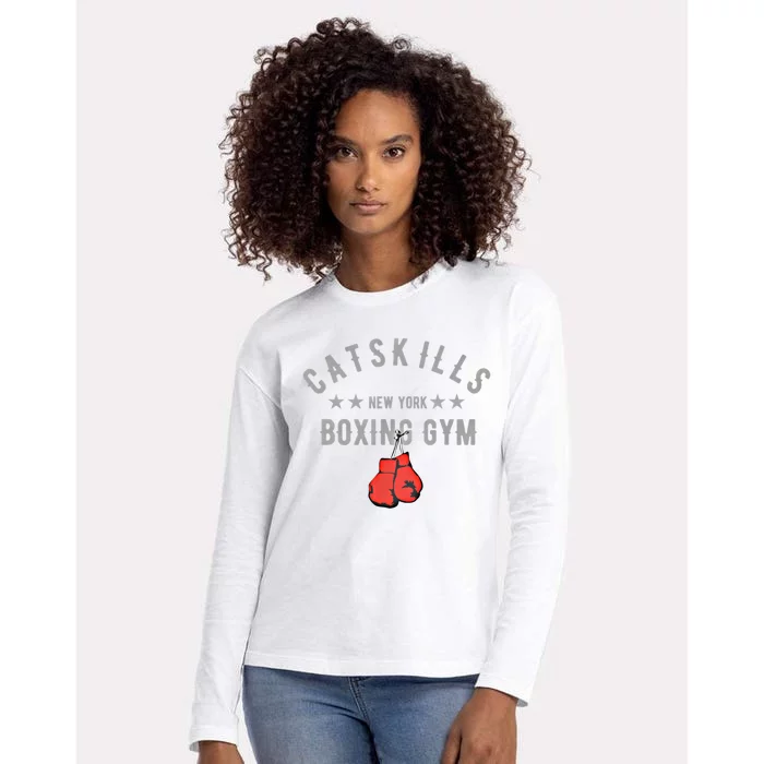 Vintage Catskills New York Boxing Gym Boxing Day Tees Gift Womens Cotton Relaxed Long Sleeve T-Shirt