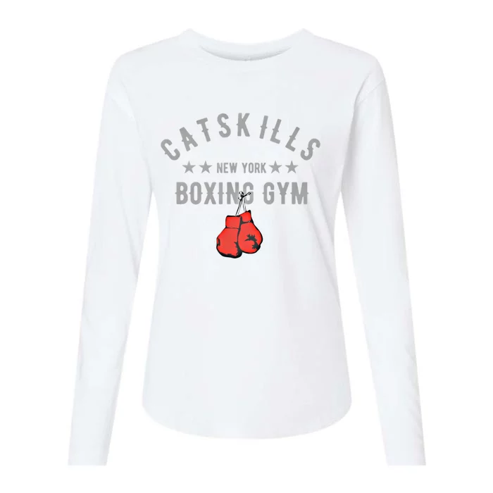 Vintage Catskills New York Boxing Gym Boxing Day Tees Gift Womens Cotton Relaxed Long Sleeve T-Shirt