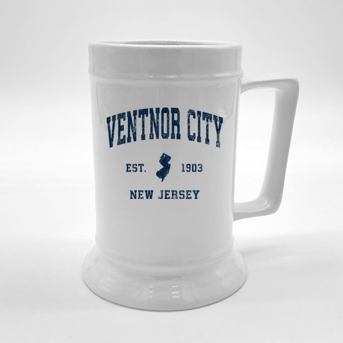 Ventnor City New Jersey Nj Vintage Athletic Front & Back Beer Stein