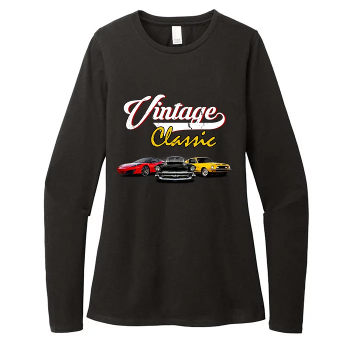 Vintage Classic Oldies Cars Womens CVC Long Sleeve Shirt