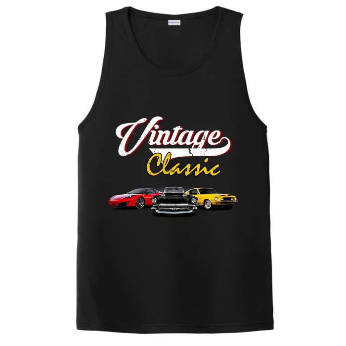 Vintage Classic Oldies Cars Performance Tank