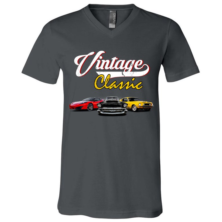 Vintage Classic Oldies Cars V-Neck T-Shirt