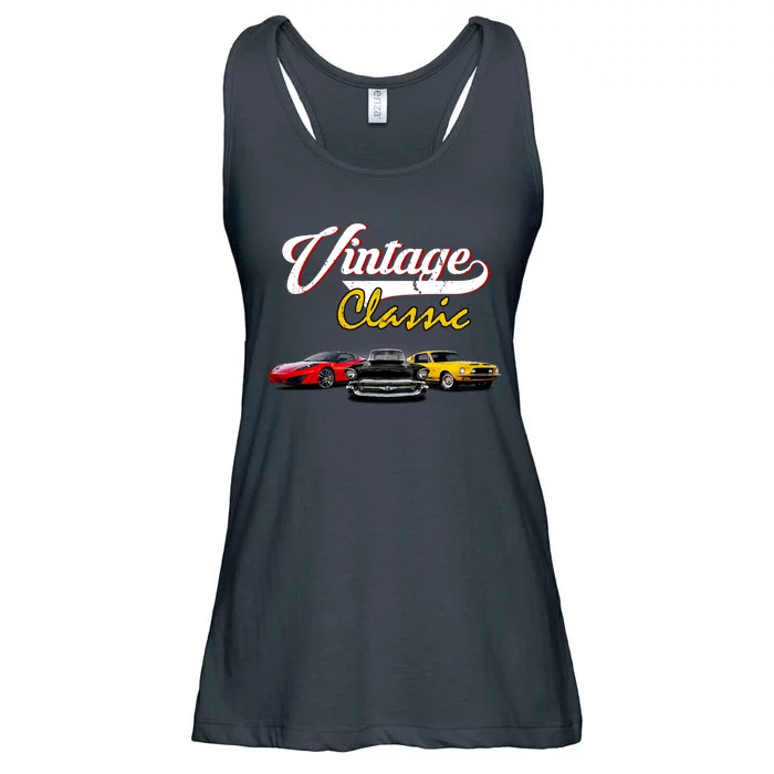 Vintage Classic Oldies Cars Ladies Essential Flowy Tank