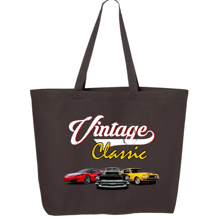 Vintage Classic Oldies Cars 25L Jumbo Tote