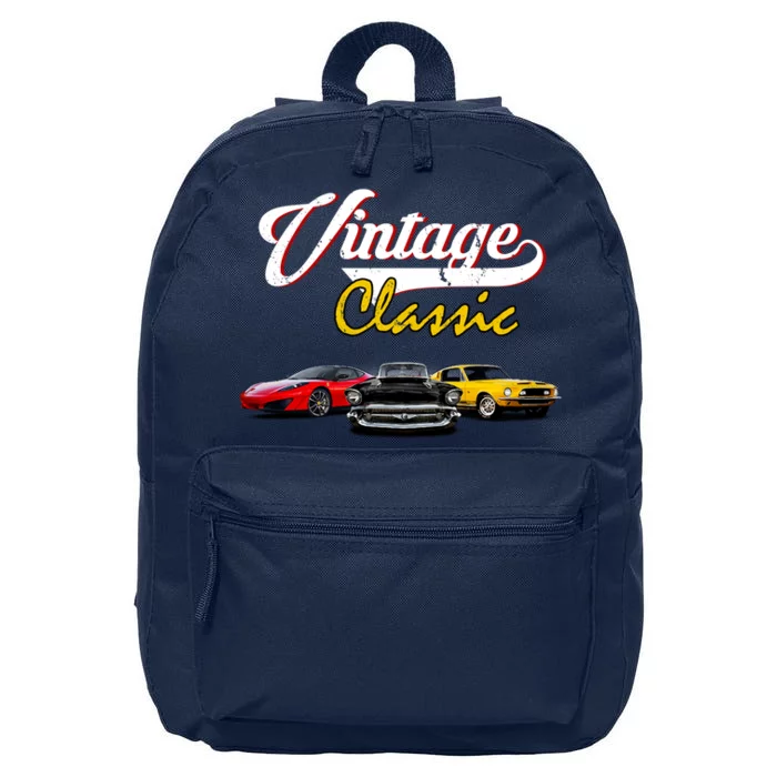 Vintage Classic Oldies Cars 16 in Basic Backpack