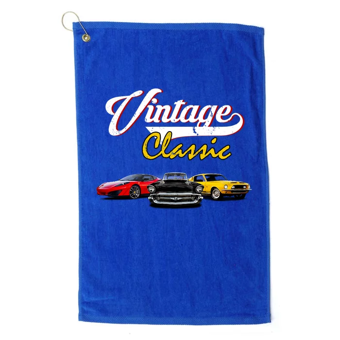 Vintage Classic Oldies Cars Platinum Collection Golf Towel