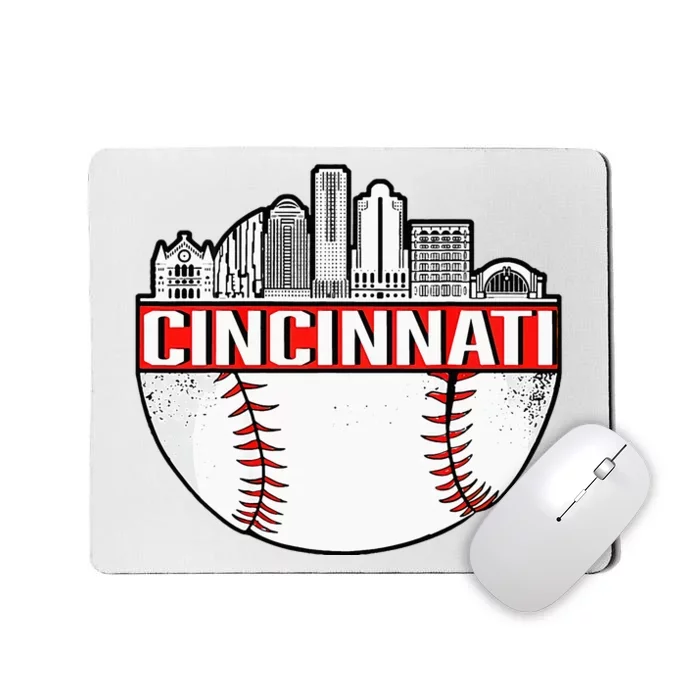 Vintage Cincinnati Ohio Skyline Mousepad