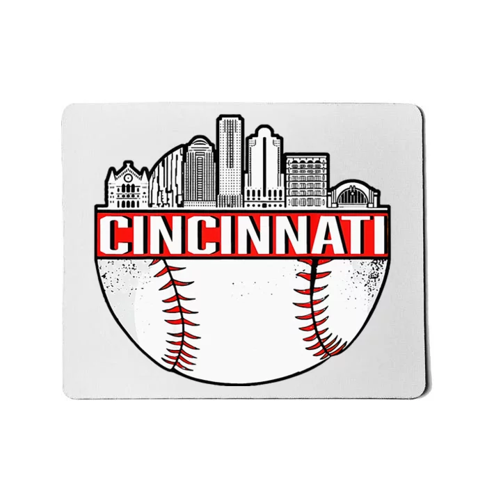 Vintage Cincinnati Ohio Skyline Mousepad