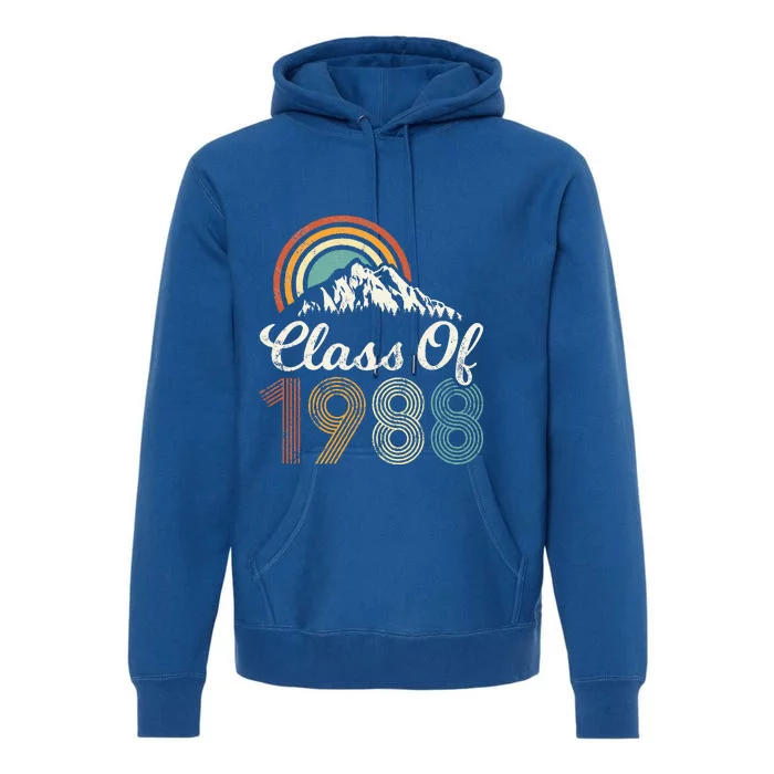 Vintage Class Of 1988 High School College Reunion Distressed Premium Hoodie