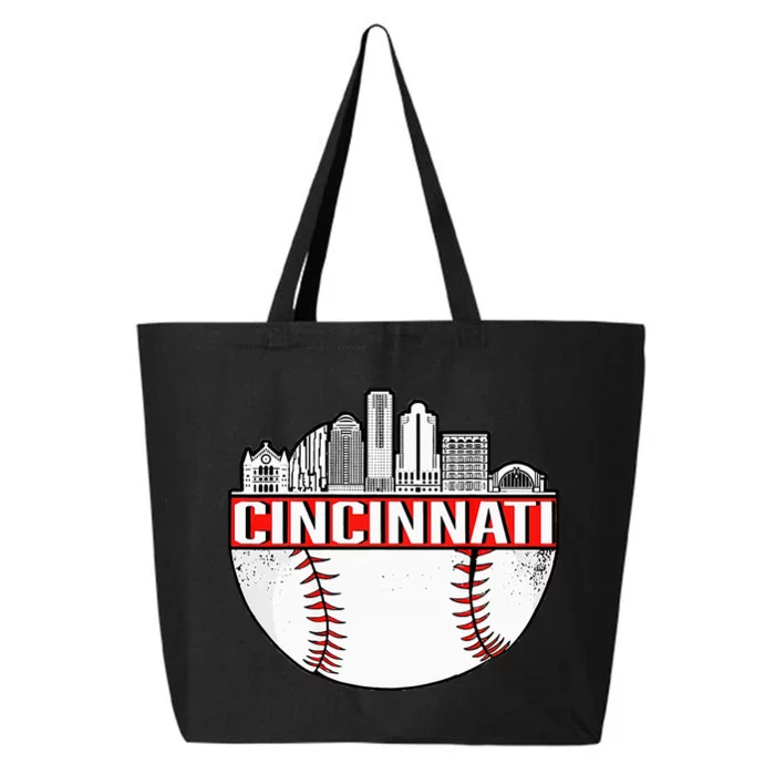 Vintage Cincinnati Ohio Skyline Apparel 25L Jumbo Tote