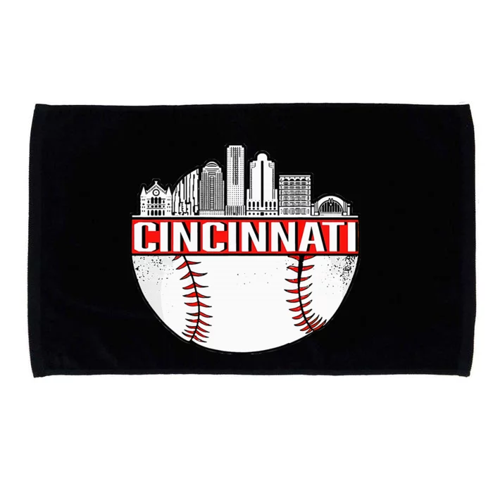 Vintage Cincinnati Ohio Skyline Apparel Microfiber Hand Towel