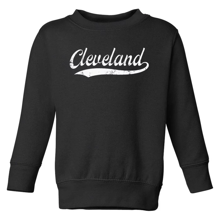 Vintage Cleveland Ohio Distressed OH Apparel Toddler Sweatshirt