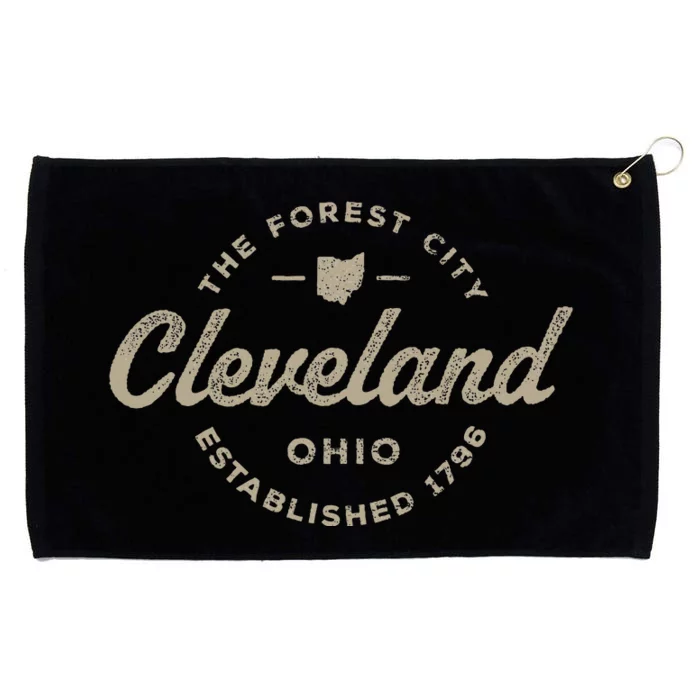 Vintage Cleveland Ohio Retro Throwback Souvenir Grommeted Golf Towel