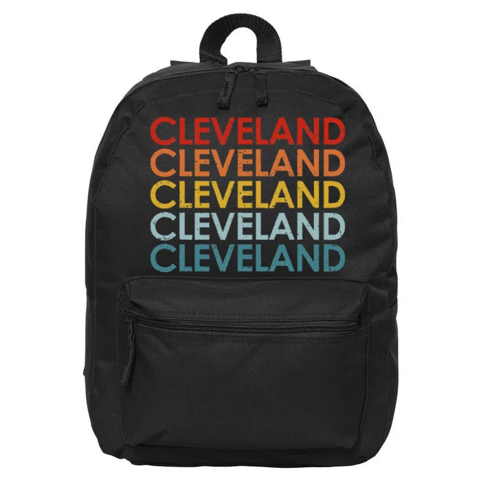 Vintage Cleveland Ohio Retro Souvenir 16 in Basic Backpack