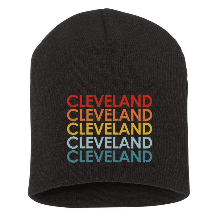 Vintage Cleveland Ohio Retro Souvenir Short Acrylic Beanie