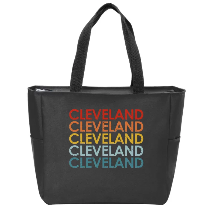 Vintage Cleveland Ohio Retro Souvenir Zip Tote Bag