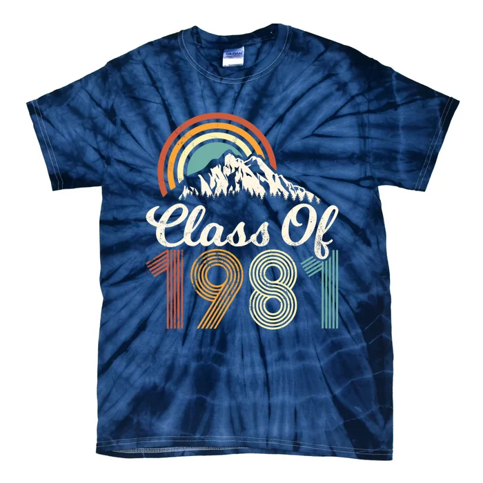 Vintage Class Of 1981 High School College Reunion Distressed Tie-Dye T-Shirt