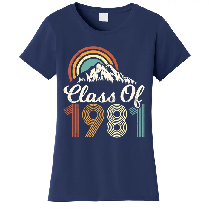 Vintage Class Of 1981 High School College Reunion Distressed Women's T-Shirt