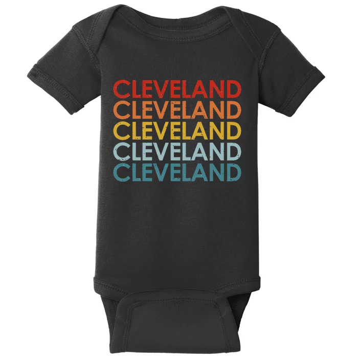 Vintage Cleveland Ohio Retro Travel Souvenir Baby Bodysuit