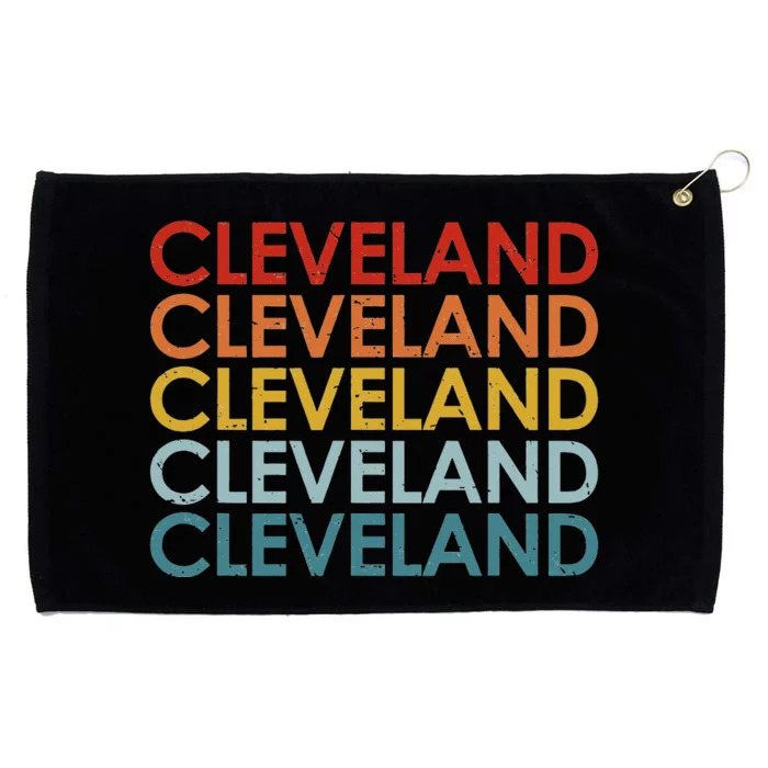 Vintage Cleveland Ohio Retro Travel Souvenir Grommeted Golf Towel