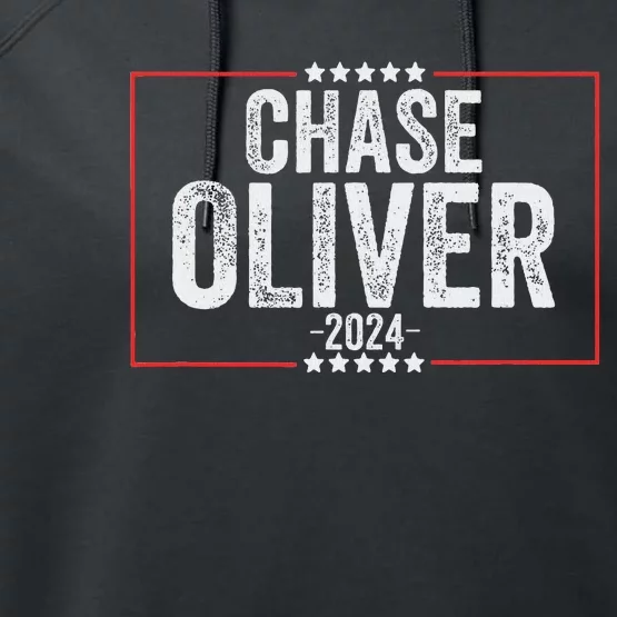 Vote Chase Oliver For President 2024 Libertarian Performance Fleece Hoodie