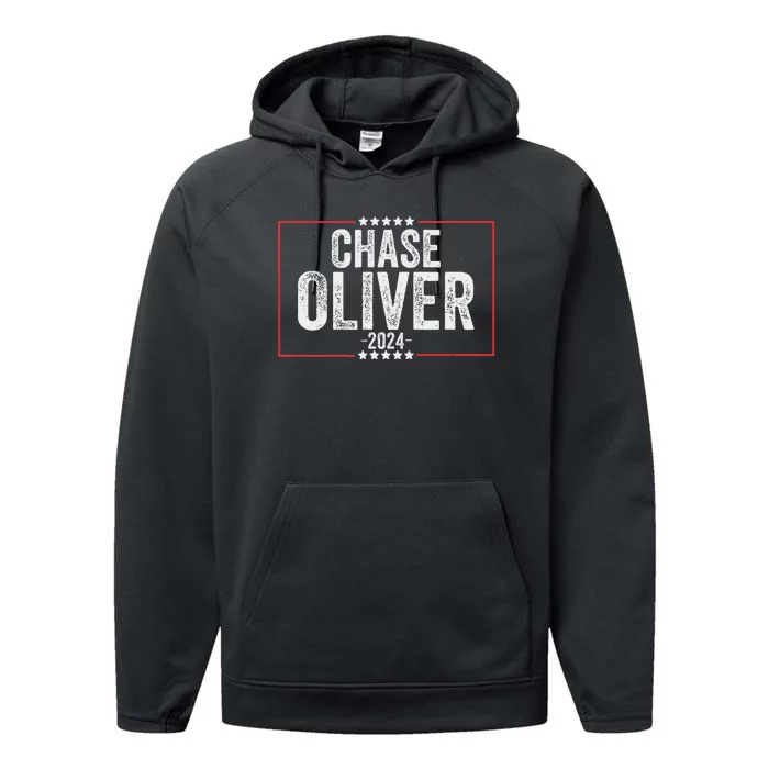 Vote Chase Oliver For President 2024 Libertarian Performance Fleece Hoodie