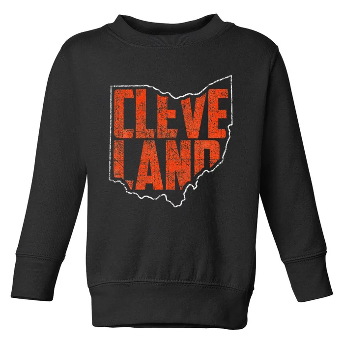 Vintage Cleveland Ohio Retro Souvenir Toddler Sweatshirt