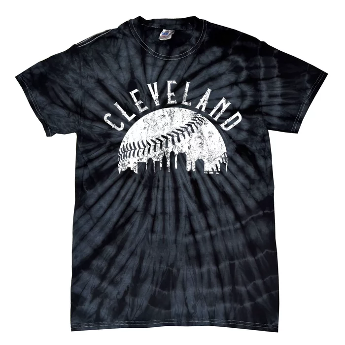 Vintage Cleveland Ohio Skyline Apparel Tie-Dye T-Shirt