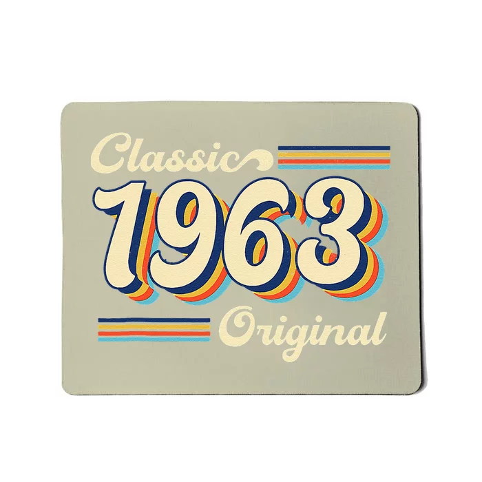 Vintage Classic Of 1963 Original 60 Years Old Birthday Mousepad