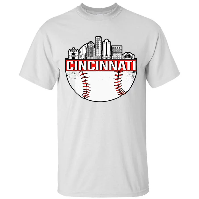 Vintage Cincinnati Ohio Skyline Tall T-Shirt