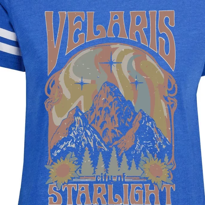 Velaris City Of Starlight Acotar Retro Velaris Enza Ladies Jersey Football T-Shirt