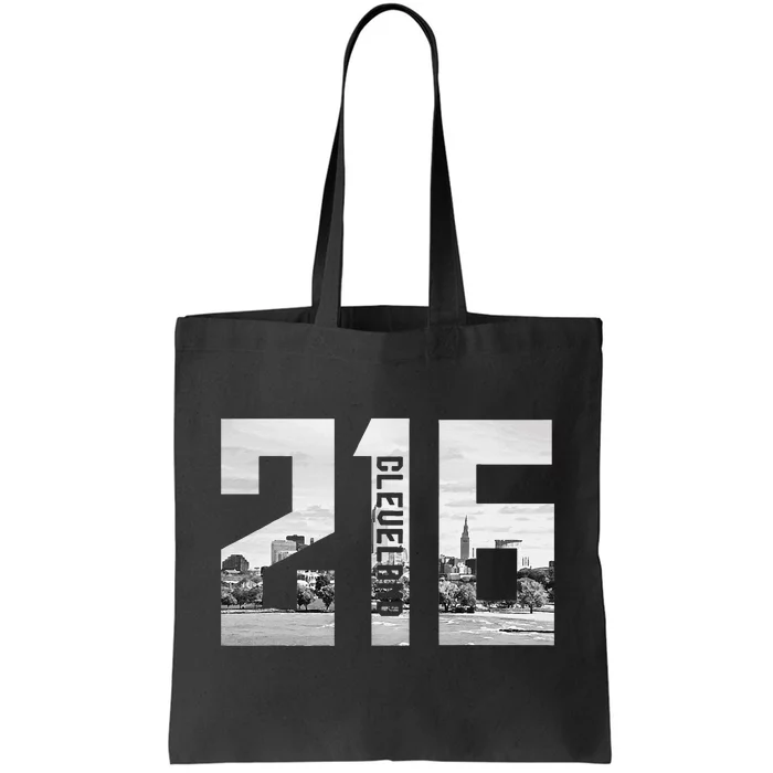 Vintage Cleveland Ohio 216 Area Code Skyline Tote Bag