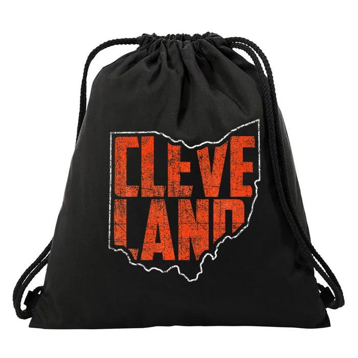 Vintage Cleveland Ohio Retro Souvenir Drawstring Bag