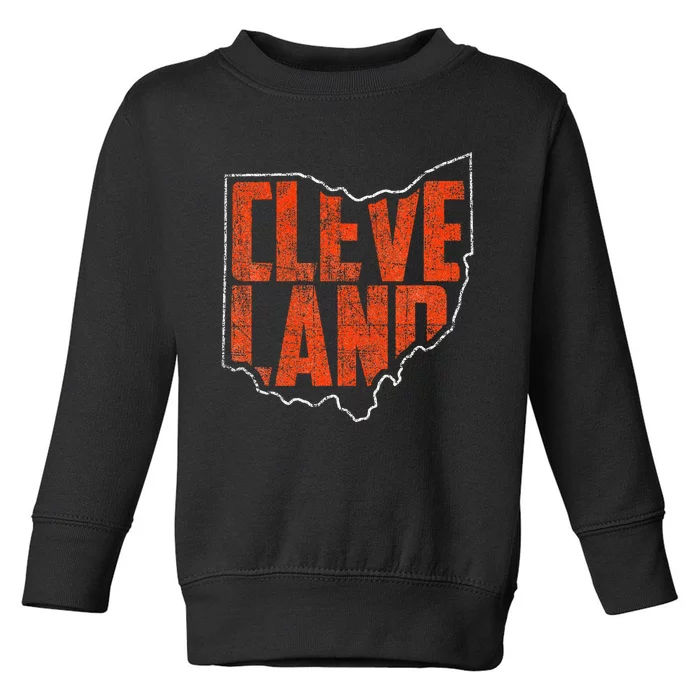 Vintage Cleveland Ohio Retro Souvenir Toddler Sweatshirt