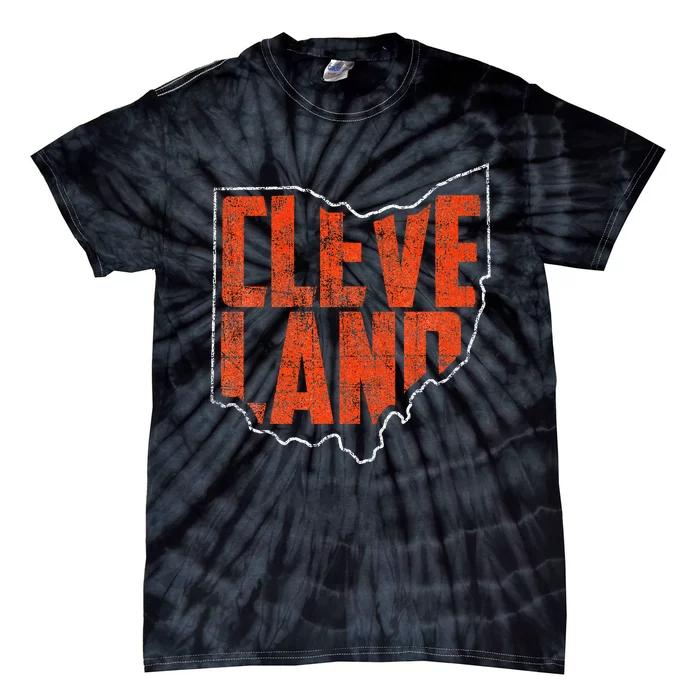 Vintage Cleveland Ohio Retro Souvenir Tie-Dye T-Shirt