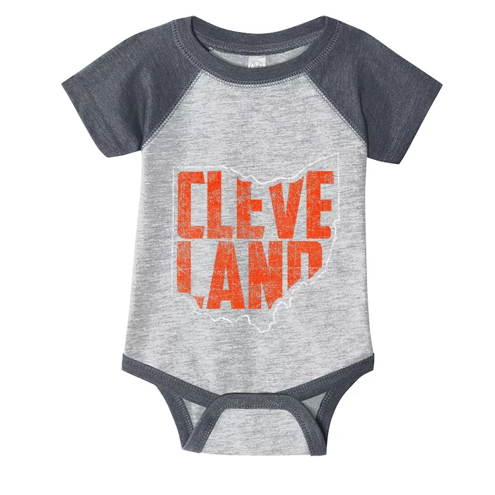 Vintage Cleveland Ohio Retro Souvenir Infant Baby Jersey Bodysuit