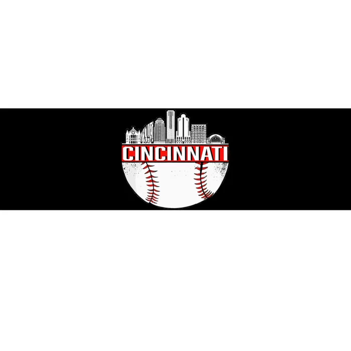 Vintage Cincinnati Ohio Skyline Apparel Bumper Sticker