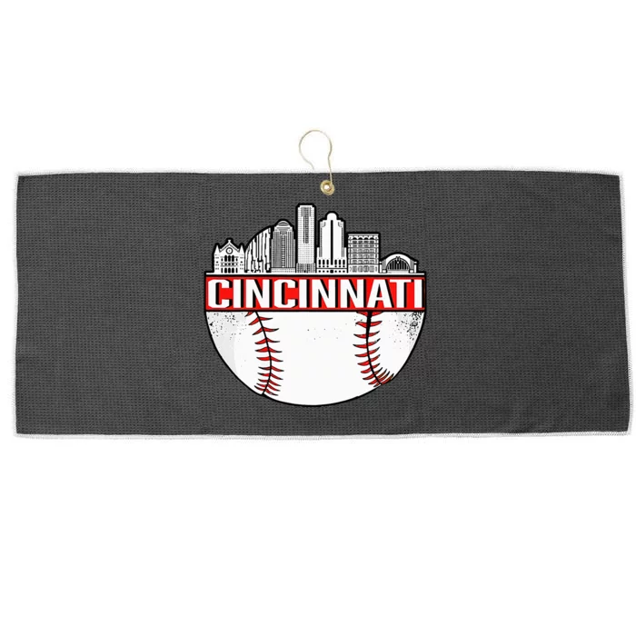 Vintage Cincinnati Ohio Skyline Apparel Large Microfiber Waffle Golf Towel