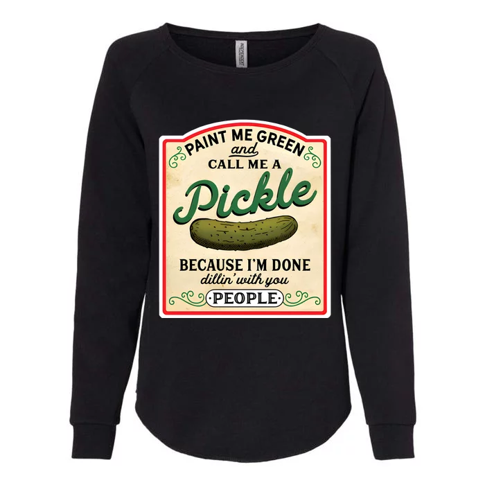 Vintage Canned Pickles Canning Season Pickle Jar Womens California Wash Sweatshirt