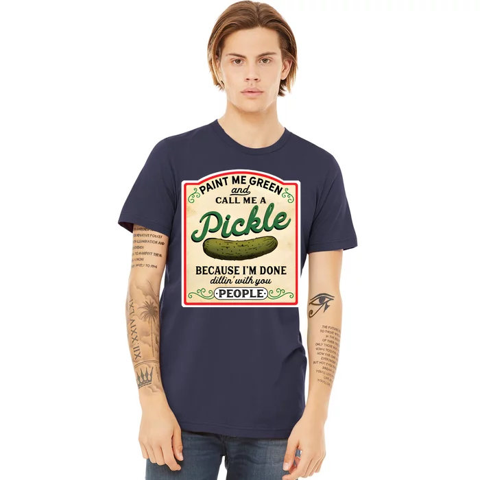 Vintage Canned Pickles Canning Season Pickle Jar Premium T-Shirt